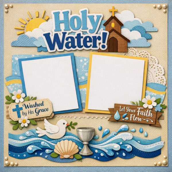 Holy Water!-Premade Scrapbook Page