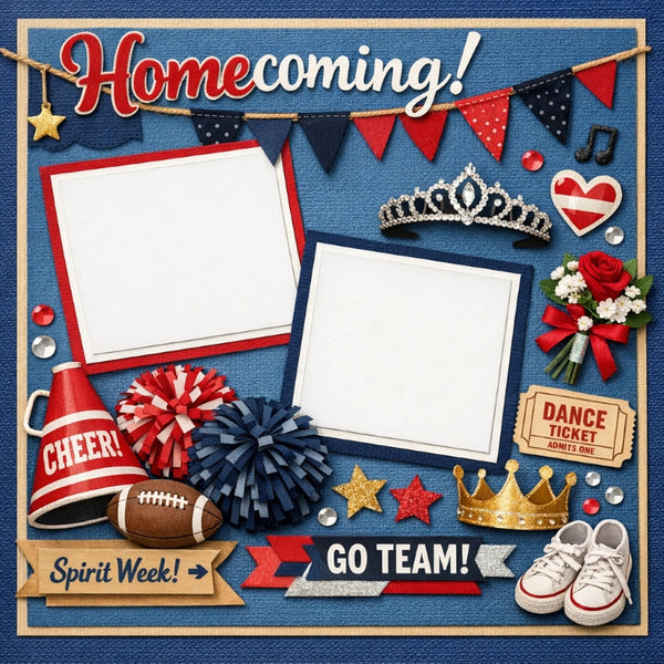 Homecoming!-Premade Scrapbook Page