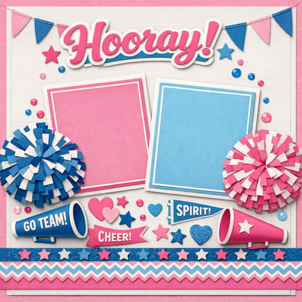 Hooray!-Premade Scrapbook Page