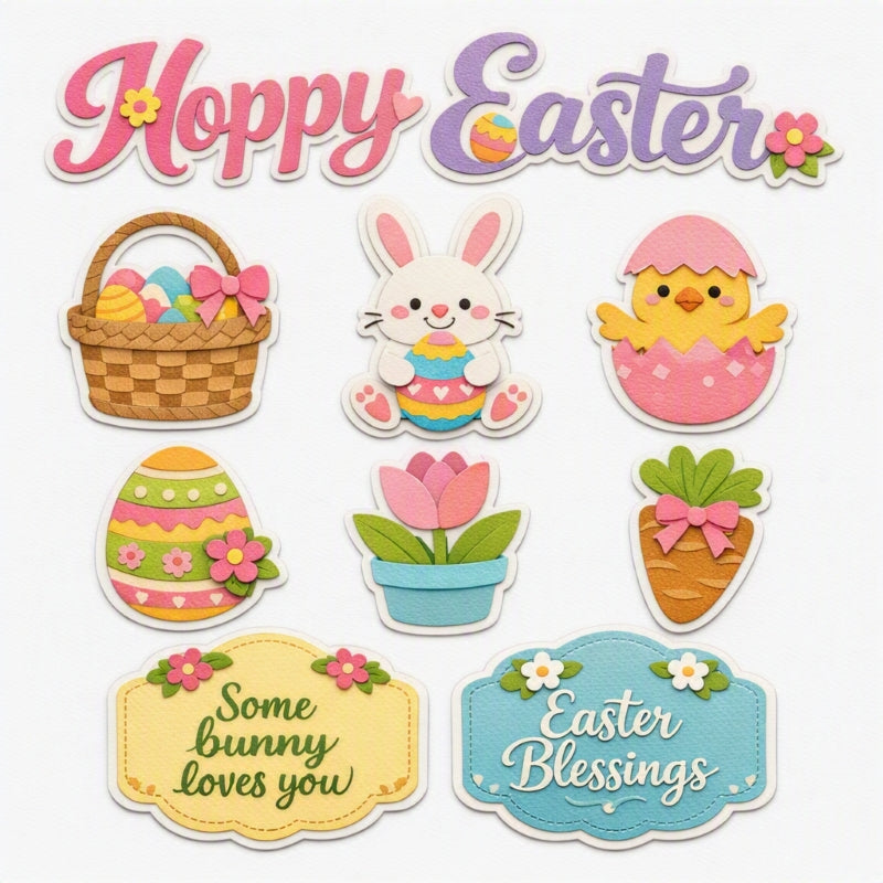 Hoppy Easter-Premade Cutout Set