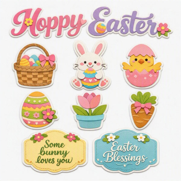 Hoppy Easter-Premade Cutout Set