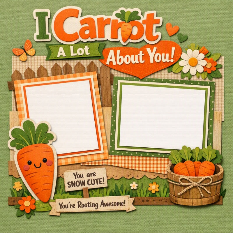 I Carrot A Lot About You!-Premade Scrapbook Page