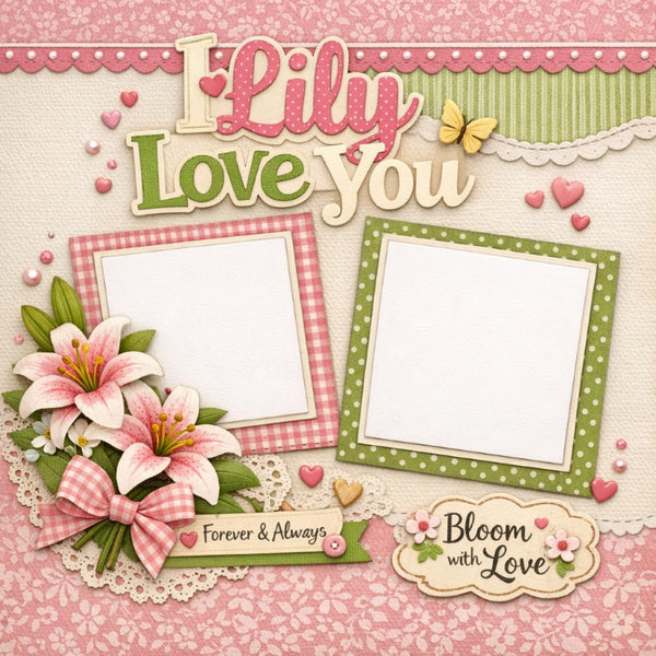 I Lily Love You-Premade Scrapbook Page