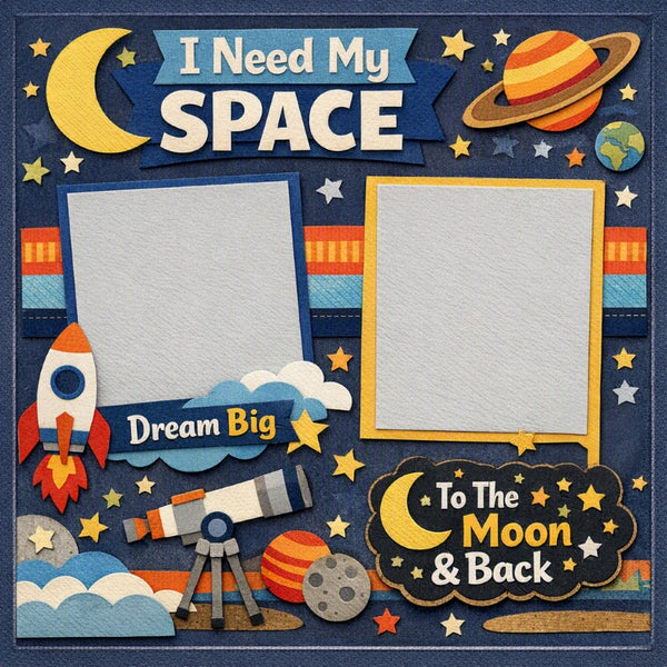 I Need My Space-Premade Scrapbook Page