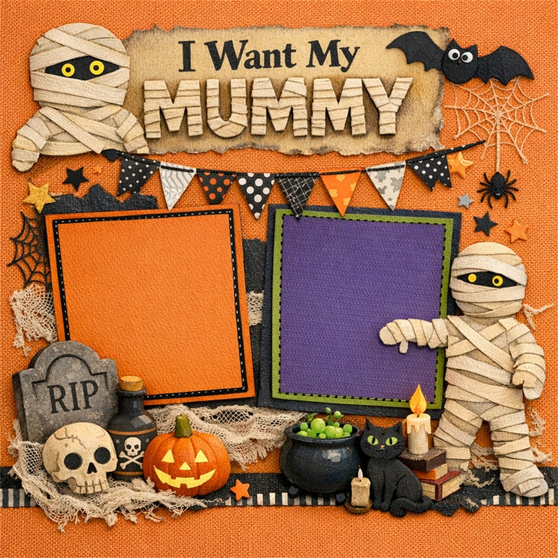 I Want My Mummy-Premade Scrapbook Page