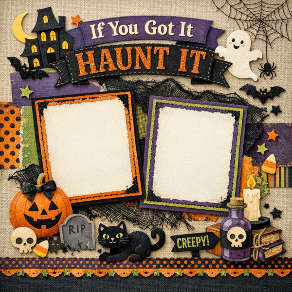 If You Got It Haunt It-Premade Scrapbook Page