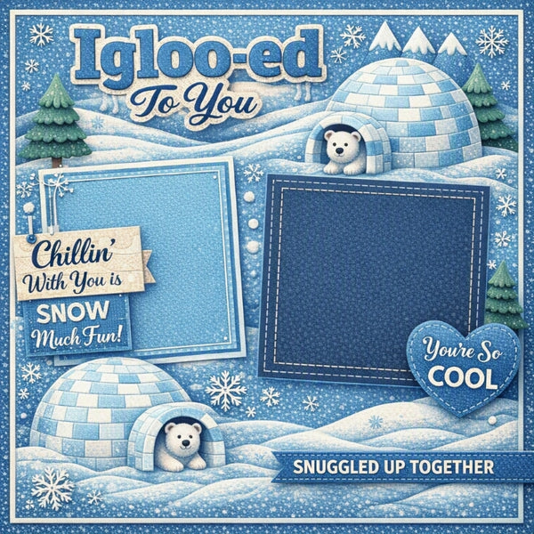 Igloo-ed To You-Premade Scrapbook Page