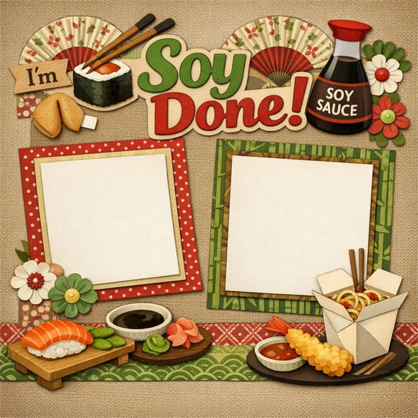I'm Soy Done!-Premade Scrapbook Page