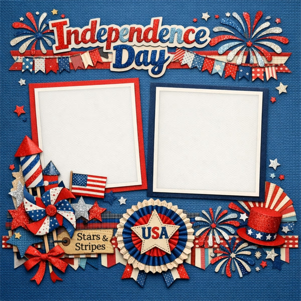 Independence Day-Premade Scrapbook Page