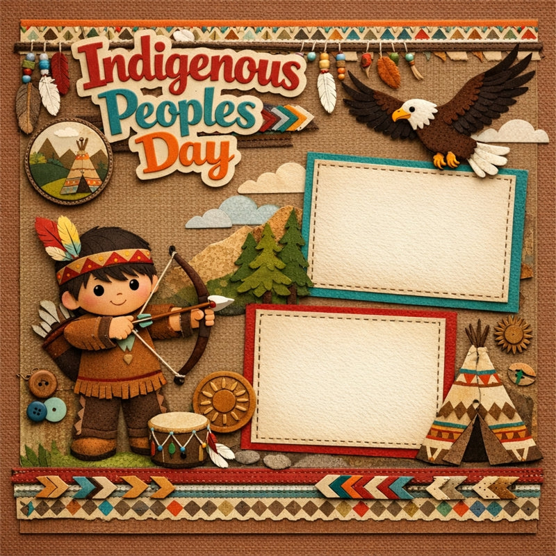 Indigenous Peoples Day-Premade Scrapbook Page