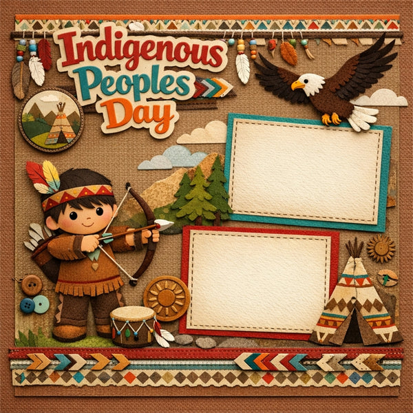 Indigenous Peoples Day-Premade Scrapbook Page