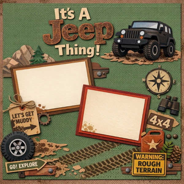 It's A Jeep Thing!-Premade Scrapbook Page