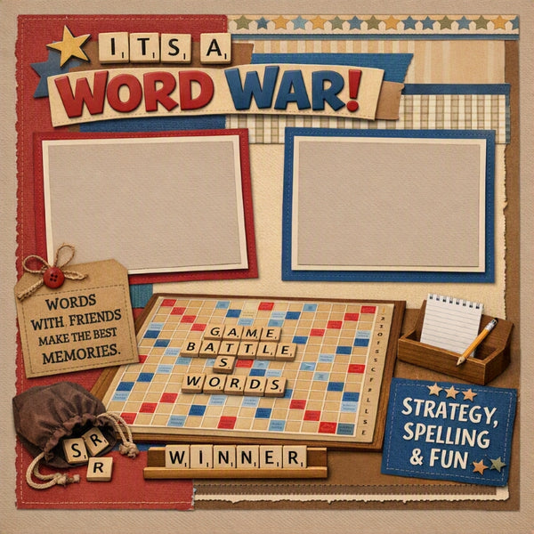 It's A Word War!-Premade Scrapbook Page