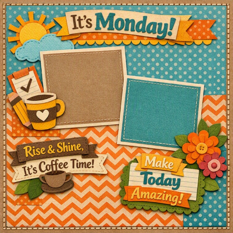 It's Monday!-Premade Scrapbook Page
