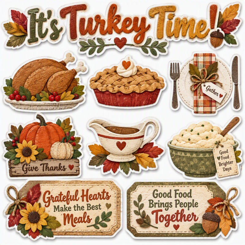 It's Turkey Time!-Premade Cutout Set