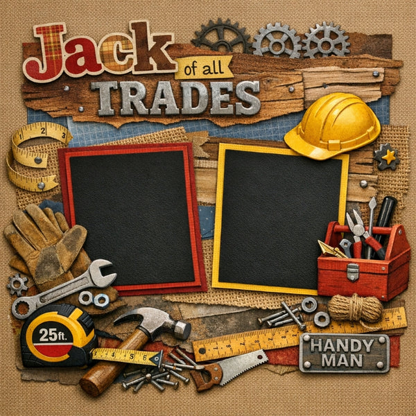 Jack Of All Trades-Premade Scrapbook Page