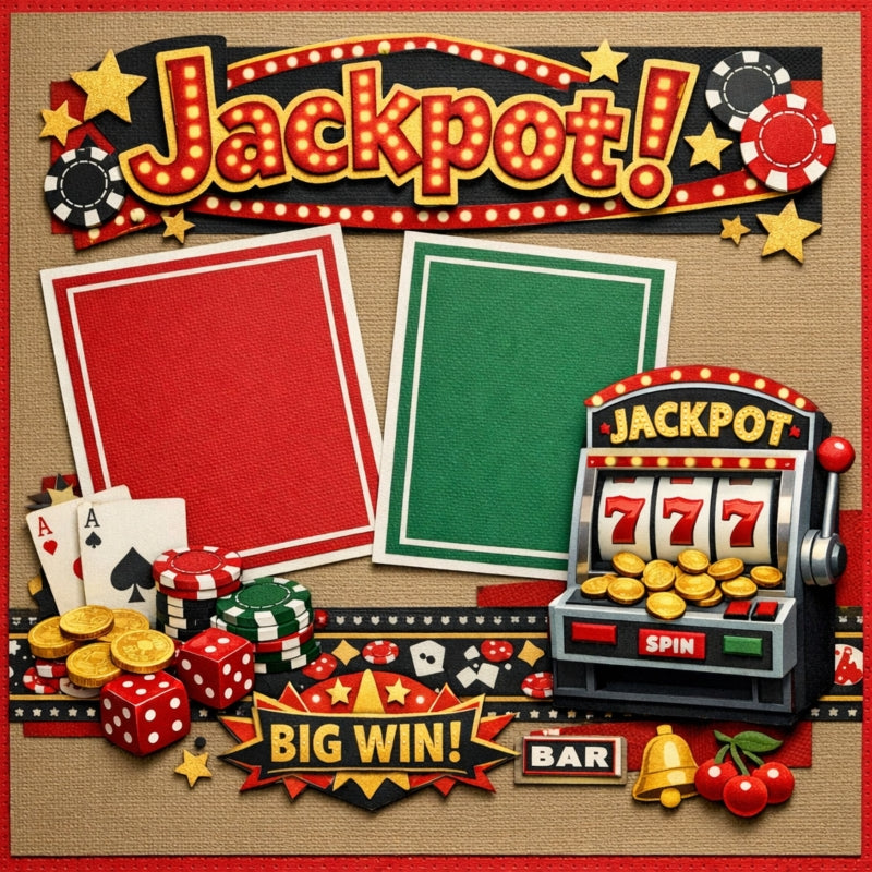 Jackpot!-Premade Scrapbook Page