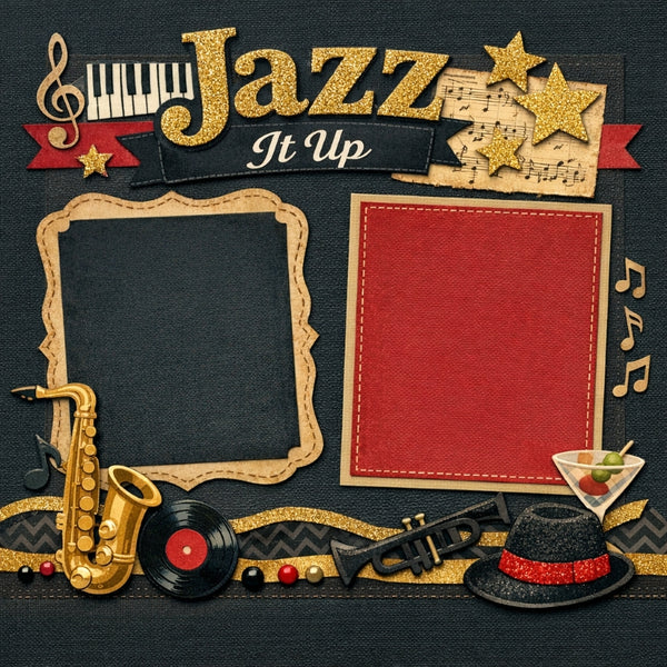Jazz It Up-Premade Scrapbook Page