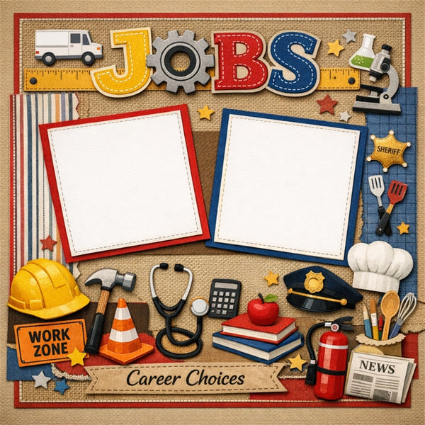 Jobs-Premade Scrapbook Page