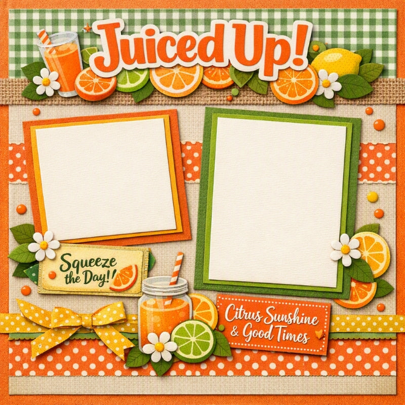 Juiced Up!-Premade Scrapbook Page
