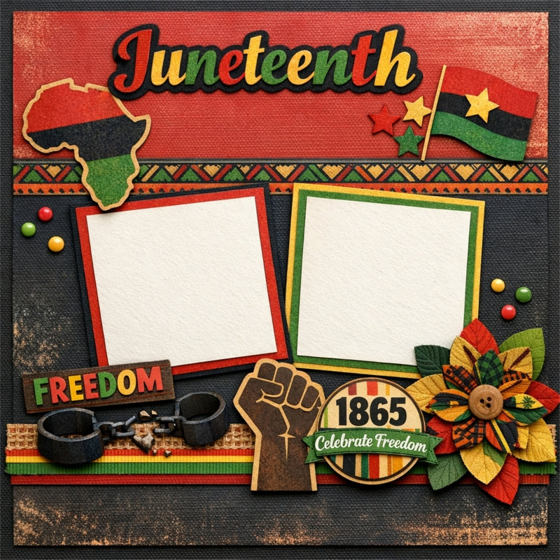 Juneteenth-Premade Scrapbook Page