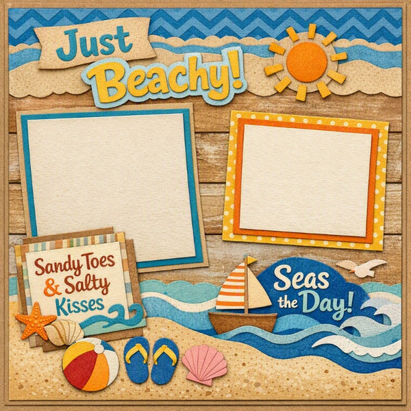 Just Beachy!-Premade Scrapbook Page