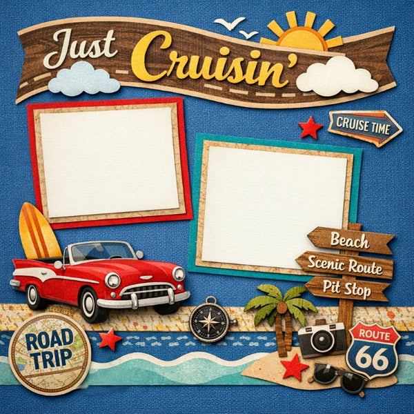 Just Cruisin'-Premade Scrapbook Page