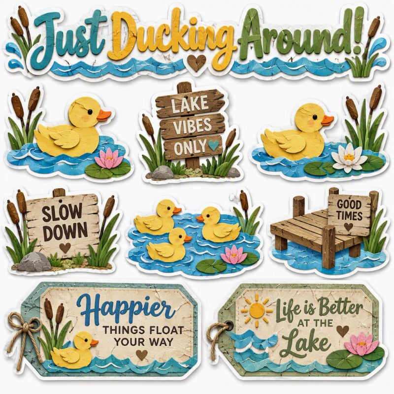 Just Ducking Around!-Premade Cut-Out Page
