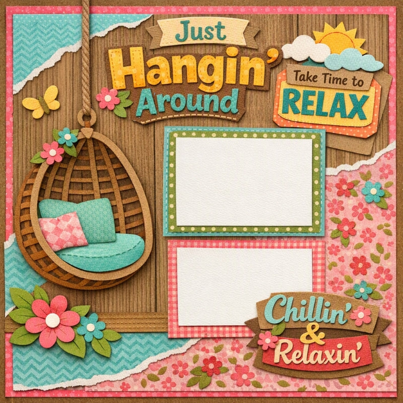 Just Hangin' Around-Premade Scrapbook Page