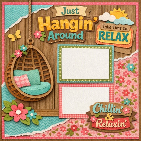 Just Hangin' Around-Premade Scrapbook Page