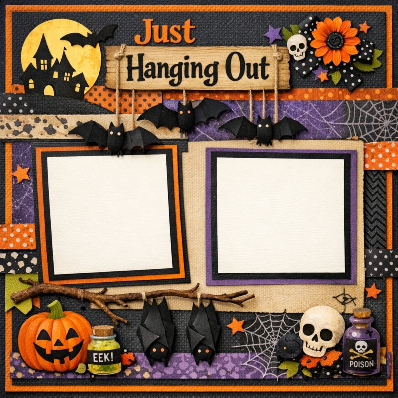 Just Hanging Out-Premade Scrapbook Page