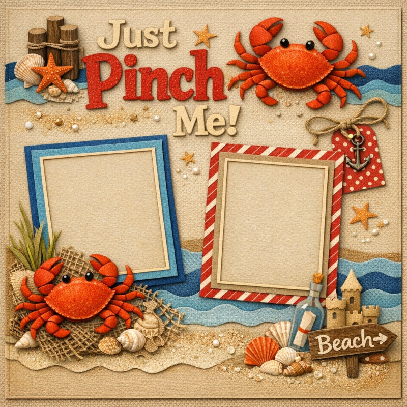 Just Pinch Me!-Premade Scrapbook Page