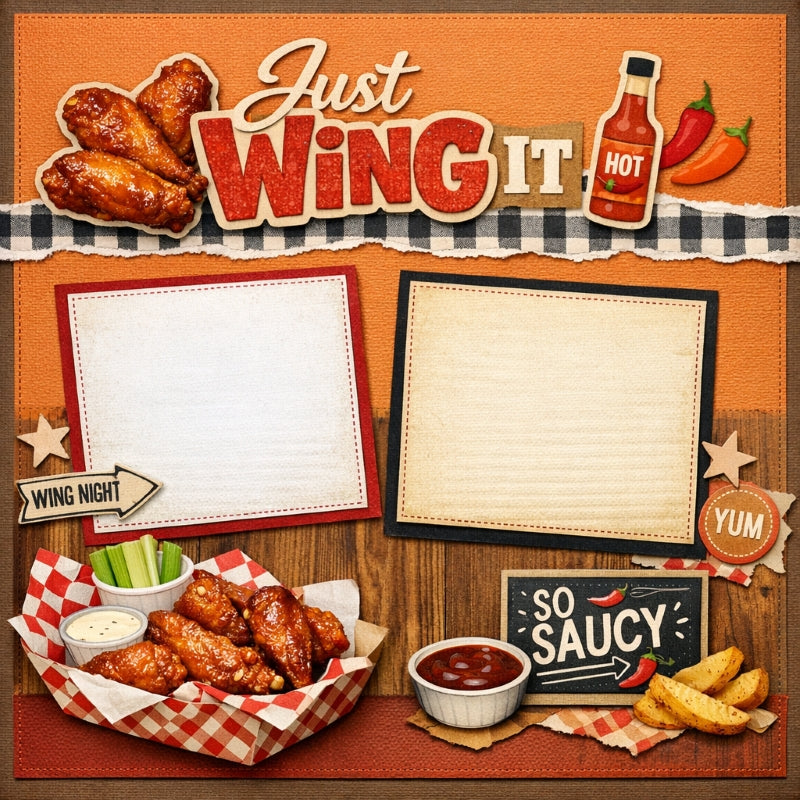 Just Wing It-Premade Scrapbook Page