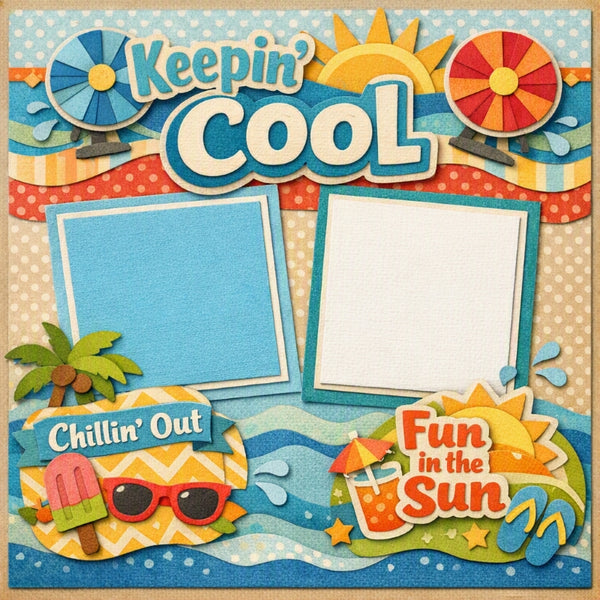 Keepin' Cool-Premade Scrapbook Page