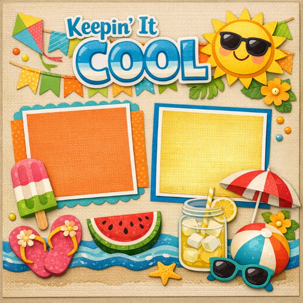 Keepin' It Cool-Premade Scrapbook Page