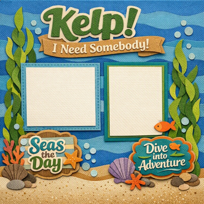Kelp! I Need Somebody!-Premade Scrapbook Page
