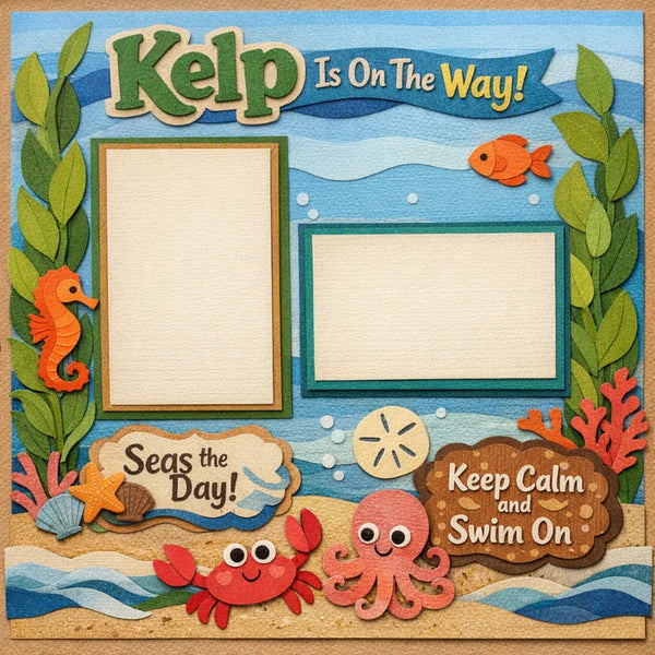 Kelp Is On The Way!-Premade Scrapbook Page