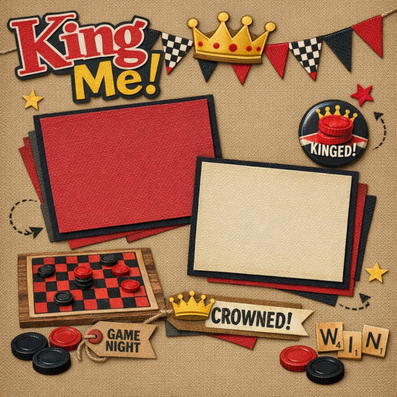 King Me!-Premade Scrapbook Page