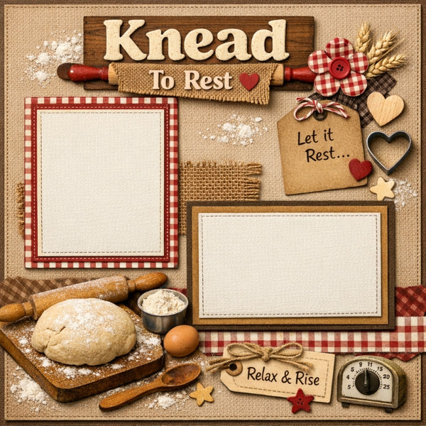 Knead To Rest-Premade Scrapbook Page
