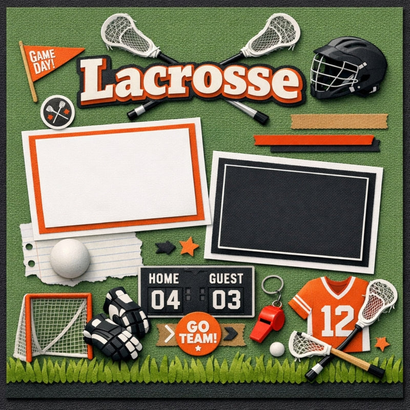 Lacrosse-Premade Scrapbook Page