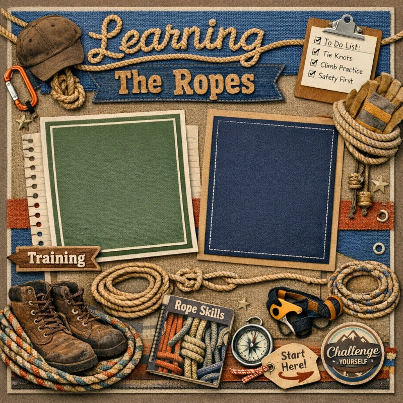 Learning The Ropes-Premade Scrapbook Page