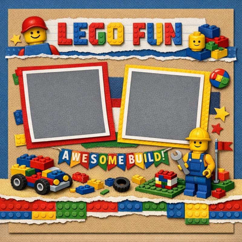 Lego Fun-Premade Scrapbook Page