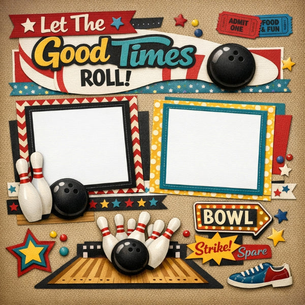 Let The Good Times Roll!-Premade Scrapbook Page