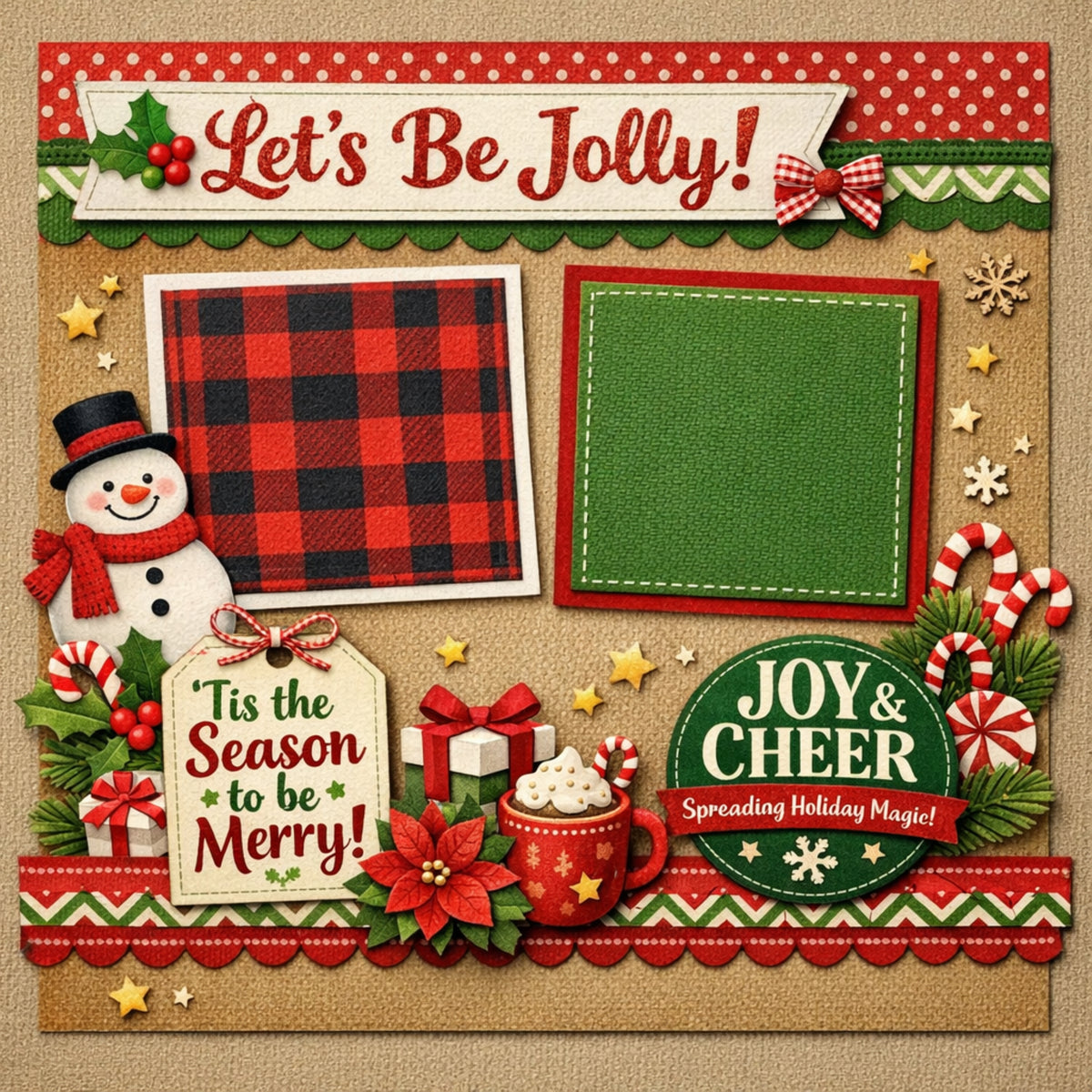 Let's Be Jolly!-Premade Scrapbook Page