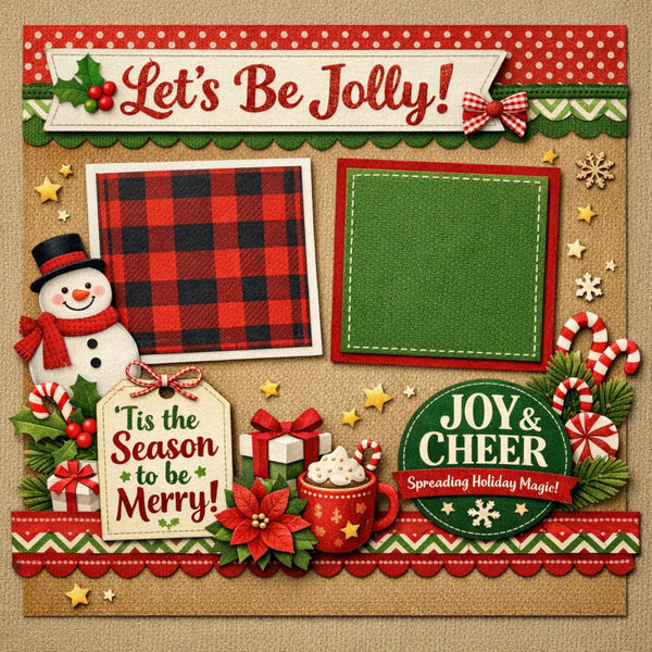 Let's Be Jolly!-Premade Scrapbook Page