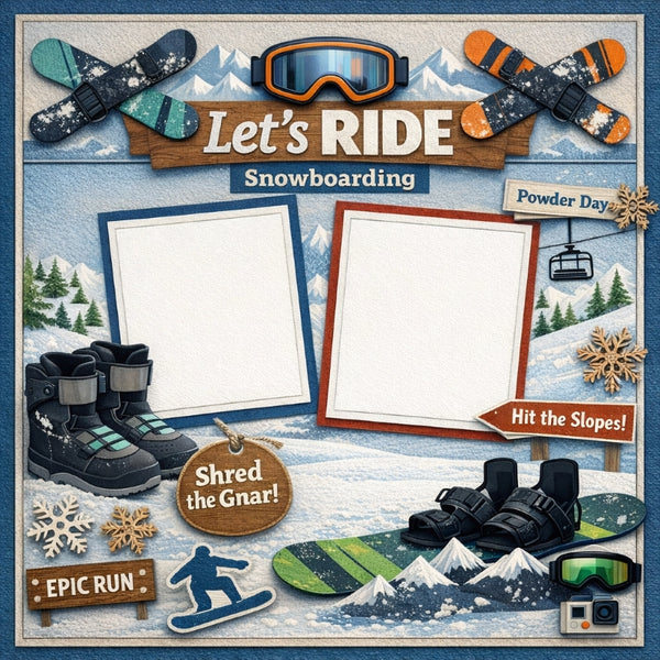Let's Ride-Premade Scrapbook Page