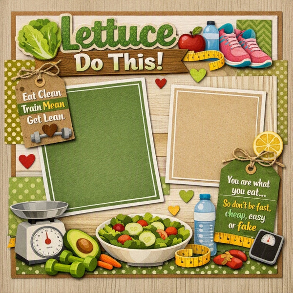 Lettuce Do This!-Premade Scrapbook Page