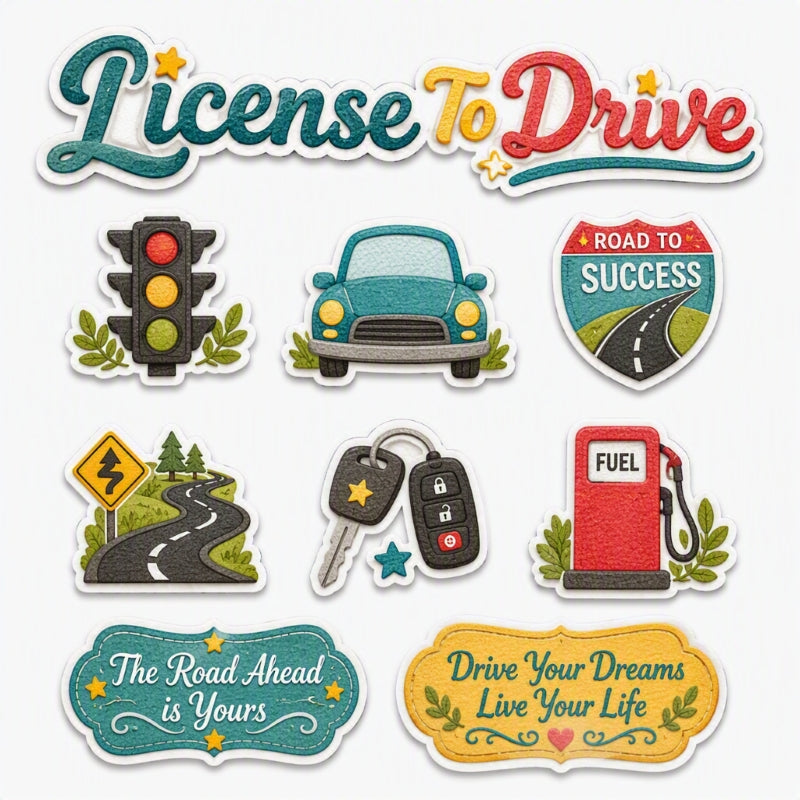 License To Drive-Premade Cutout Set