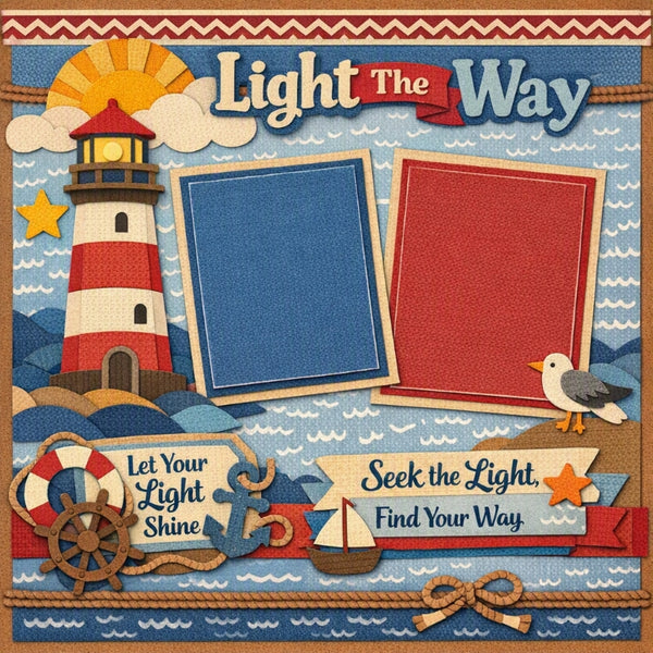 Light The Way-Premade Scrapbook Page