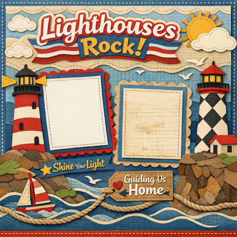 Lighthouses Rock!-Premade Scrapbook Page
